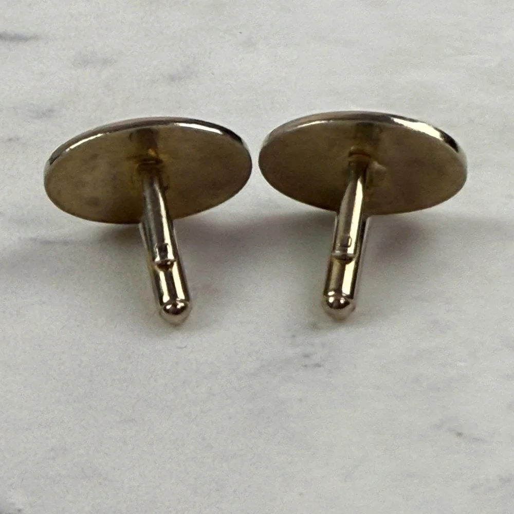 Unbranded Cufflinks Mens OS Gold Tone Tandem Bicycle Couple Novelty Vintage